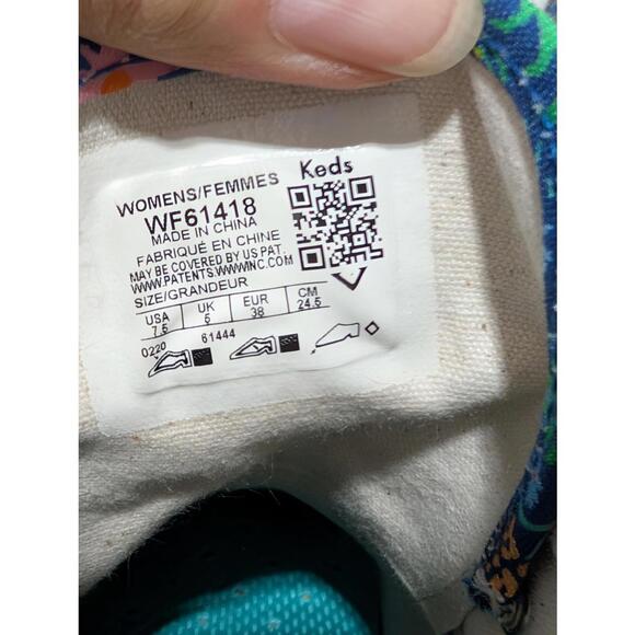 Keds High-Top Floral Patterned Sneakers Sz 7.5 No Sign of Wear - Picture 7 of 7